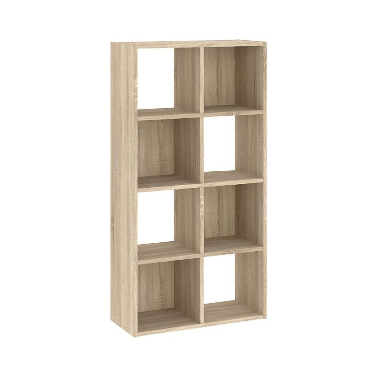 Libreria Marrone Rovere 6 Ripiani Installazione a Terra 61x30x121h cm, Struttura Verticale - Lifatila