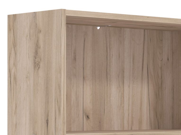 Libreria Marrone Rovere Grigio 2 Ripiani Installazione a Terra 70x24.5x107.5h cm, Sfumatura Colore Struttura Rovere Grigio - Moiano
