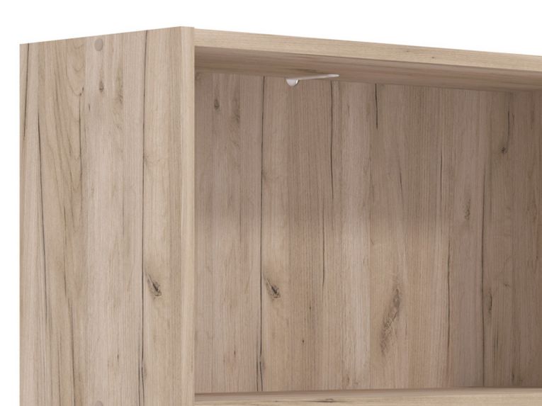 Libreria Marrone Rovere Grigio 3 Ripiani Installazione a Terra 70x24.5x142h cm, Sfumatura Colore Struttura Rovere Grigio - Prisco