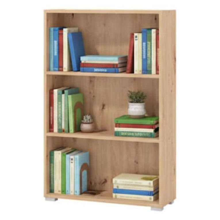 Libreria Marrone Rovere Nodi 2 Ripiani Installazione a Terra 70x24.5x107.5h cm, Sfumatura Colore Struttura Rovere Nodi - Moiano