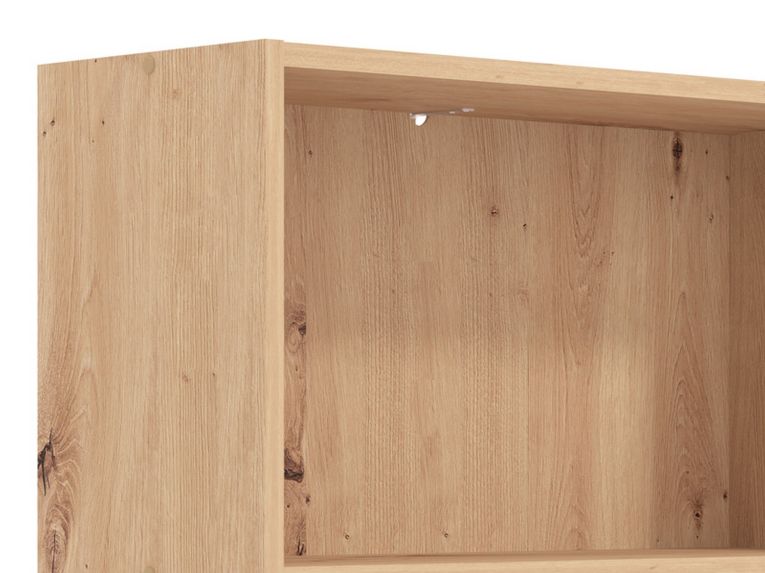 Libreria Marrone Rovere Nodi 2 Ripiani Installazione a Terra 70x24.5x107.5h cm, Sfumatura Colore Struttura Rovere Nodi - Moiano