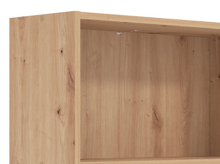 Libreria Marrone Rovere Nodi 4 Ripiani Installazione a Terra 70x24.5x176.5h cm, Sfumatura Colore Struttura Rovere Nodi - Urgnano