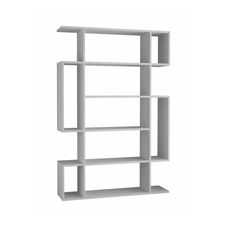 Libreria Melpomene, Scaffale da ufficio, Mobile portalibri, Biblioteca, 110x26 h161 cm, Bianco