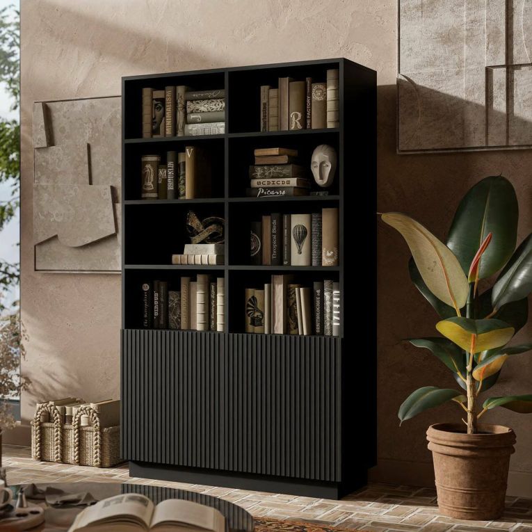 Libreria Miniato, 172x40 h100 cm, Nero