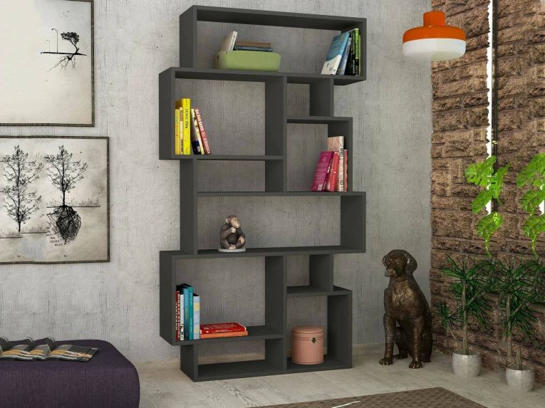 Libreria moderna antracite 96x168h cm - Casimira