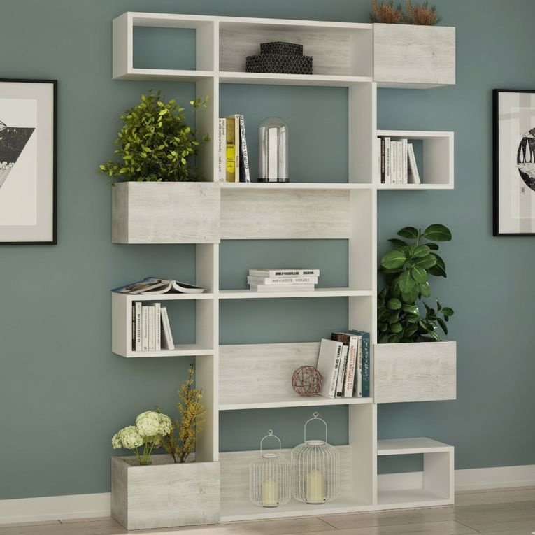 Libreria moderna bianca 120x171h cm - Sally