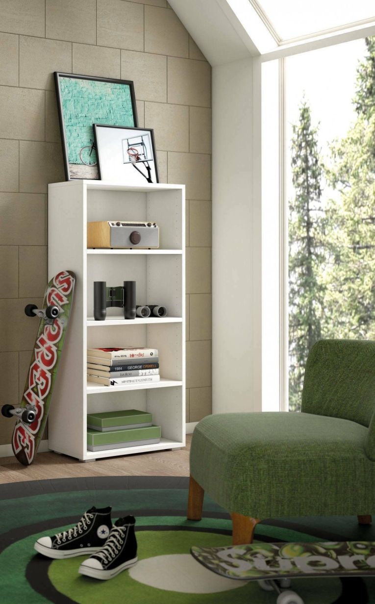 Libreria moderna bianca 60x130h cm - Aky