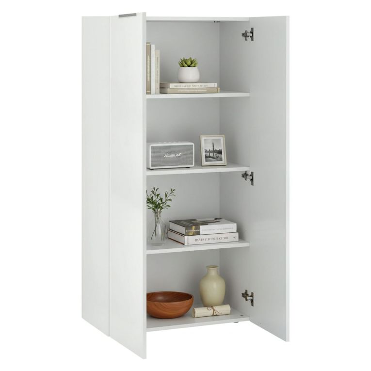 Libreria moderna bianca 70x140h cm - Donatella