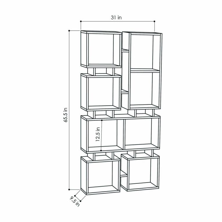 Libreria moderna bianca 79x166h cm - Erin