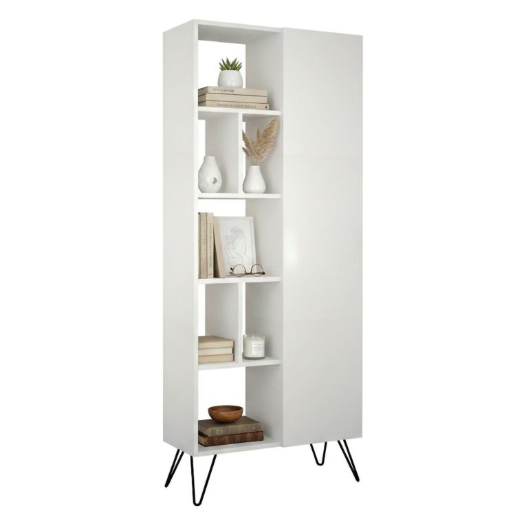 Libreria moderna bianca 79x190h cm - Lince