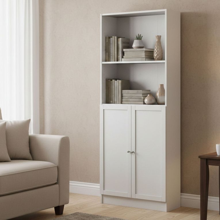 Libreria moderna bianca 79x203h cm - Michel