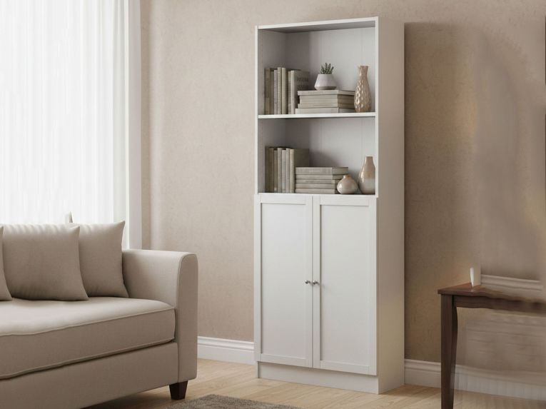 Libreria moderna bianca 79x203h cm - Michel