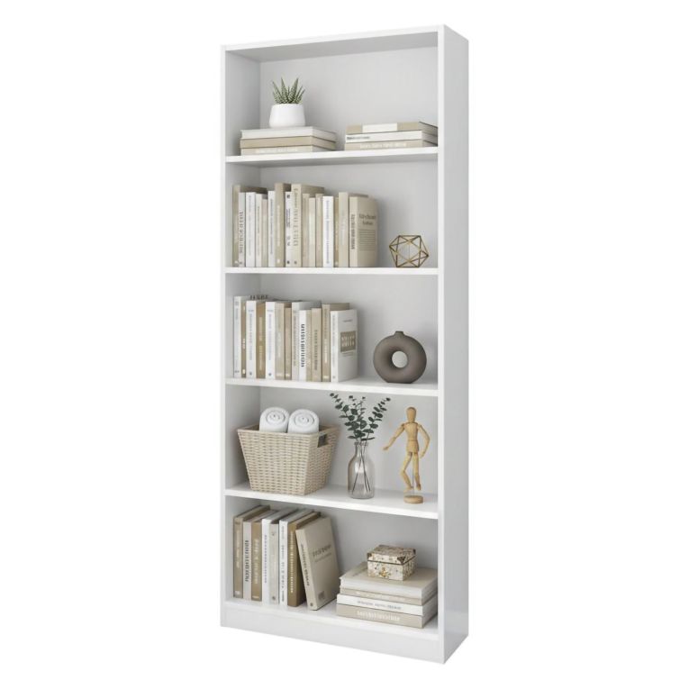 Libreria moderna bianca 80x201h cm - Abla