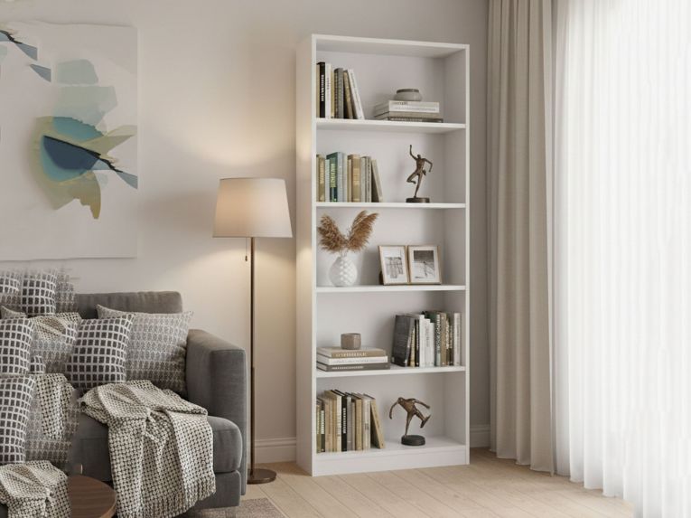 Libreria moderna bianca 80x201h cm - Abla