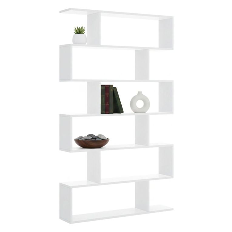 Libreria moderna bianca lucida 80x190h cm - As