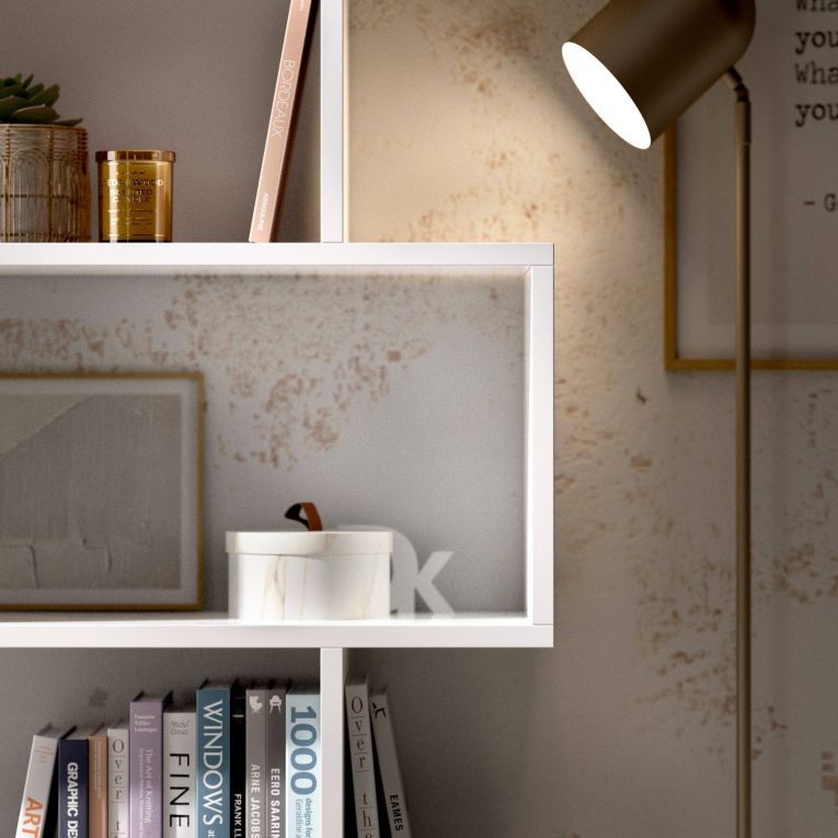 Libreria moderna bianca lucida 80x190h cm - As