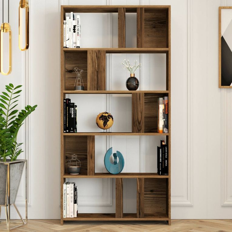 Libreria moderna noce 90x180h cm - Karl