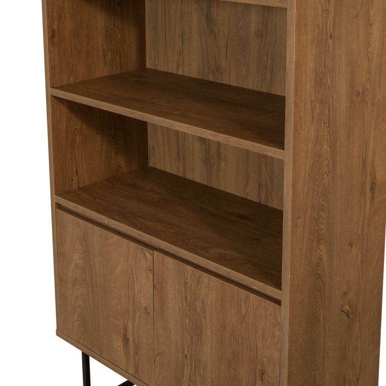 Libreria moderna noce e nera 80x182h cm - Morgana