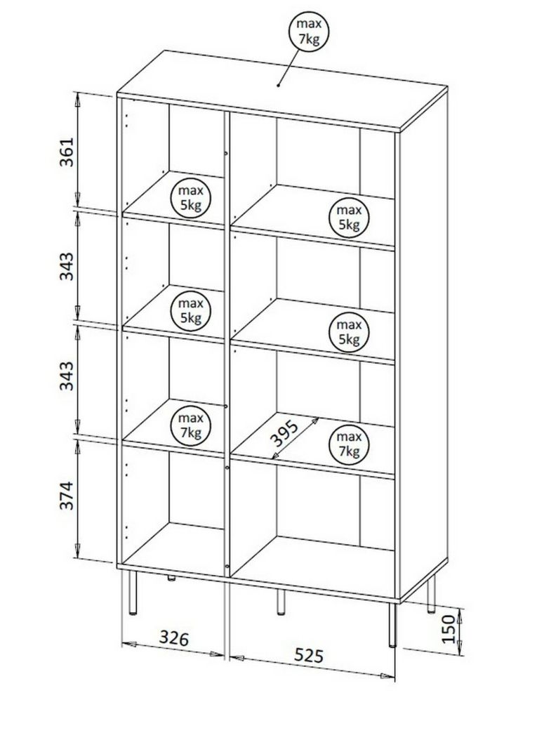 Libreria Odivelas, Mobile portalibri con vani aperti e tre ante, Design moderno e minimale, 165x42 h90 cm, Noce e Beige