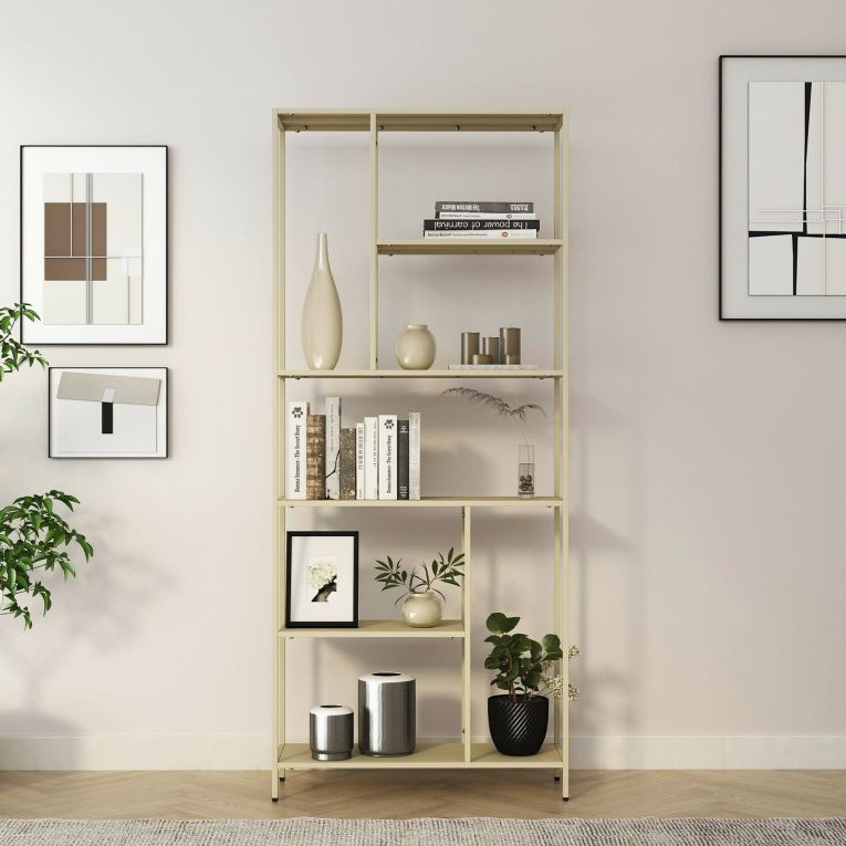 Libreria rialzata da terra panna 80x188h cm - Cenadi