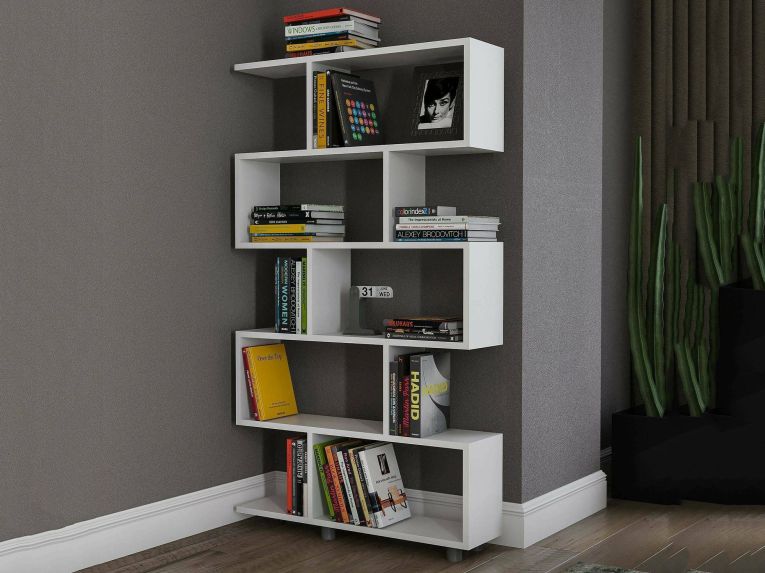 Libreria salvaspazio bianca 90x156h cm - Severa