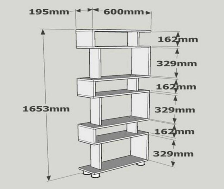 Libreria salvaspazio bianca e noce 60x165h cm - Doralice