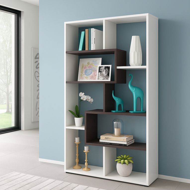 Libreria salvaspazio bianca e ossido 80x180h cm - Arconnor