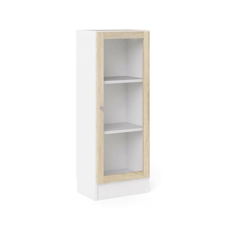 Libreria salvaspazio bianca e quercia 40x107h cm - Goring
