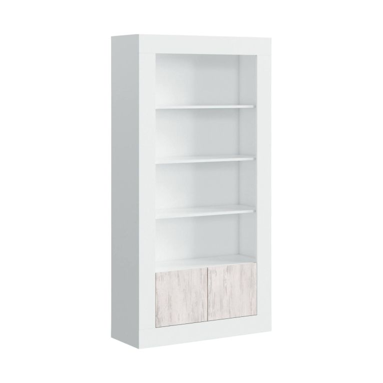 Libreria salvaspazio bianca lucida 94x181h cm - Arinius