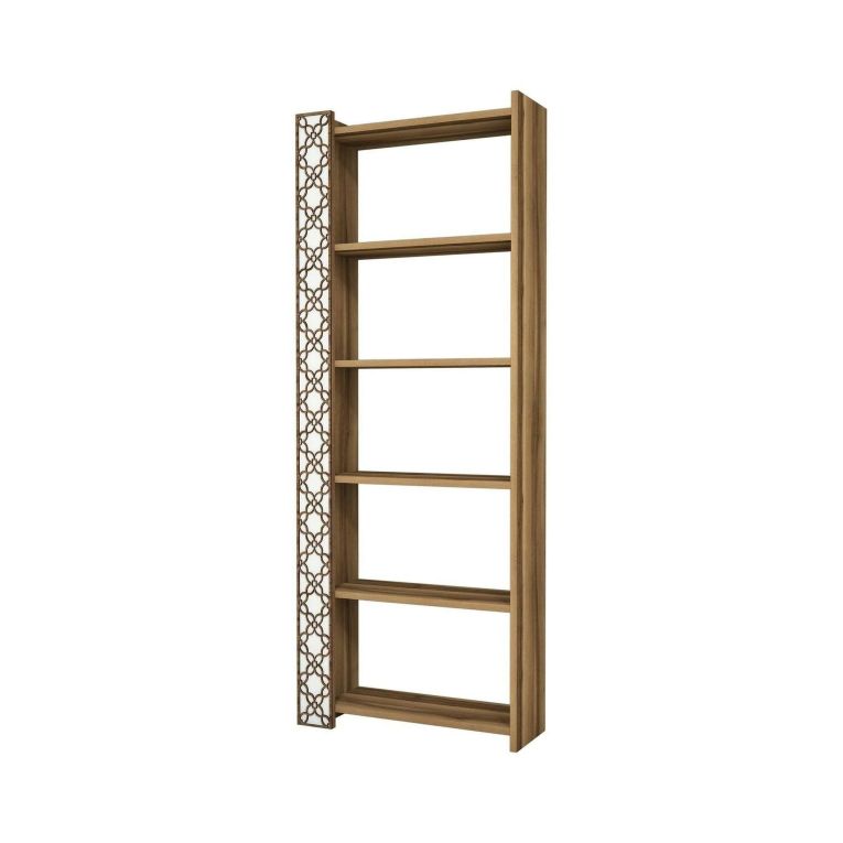 Libreria salvaspazio noce e bianca 64x170h cm - Vele