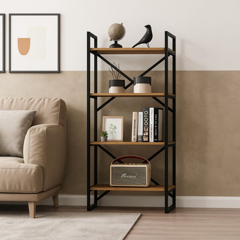 Libreria salvaspazio quercia 58x138h cm - Allium