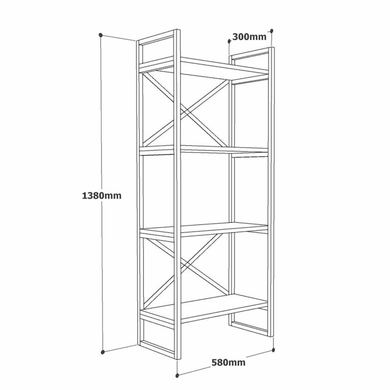Libreria salvaspazio quercia 58x138h cm - Allium