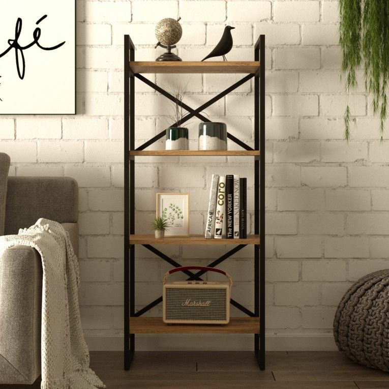 Libreria salvaspazio quercia 58x138h cm - Allium