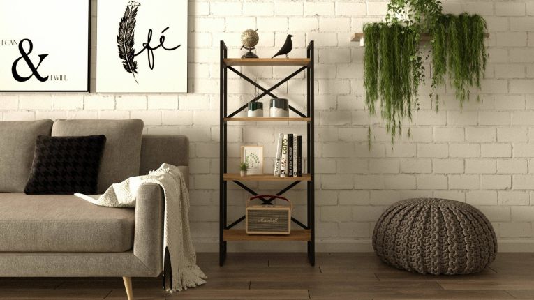 Libreria salvaspazio quercia 58x138h cm - Allium
