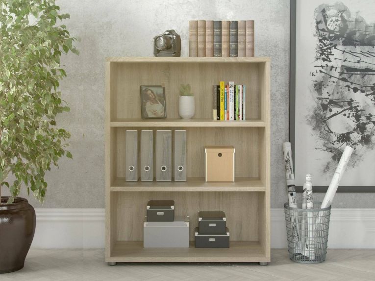 Libreria salvaspazio quercia 89x113h cm - Aziza
