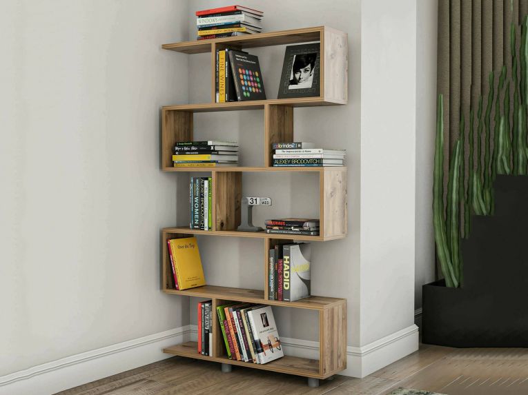 Libreria salvaspazio quercia 90x156h cm - Severa