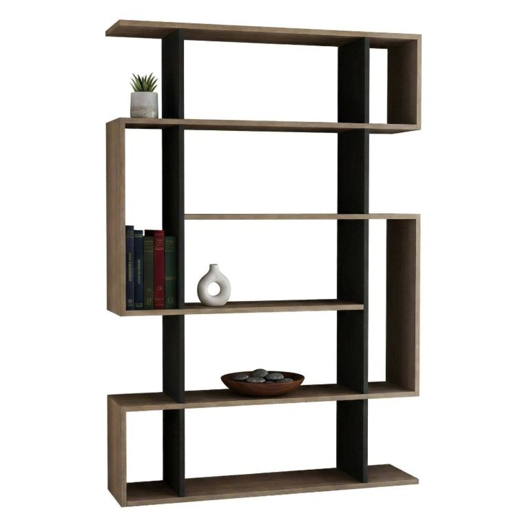 Libreria salvaspazio quercia e antracite 110x161h cm - Agamermis
