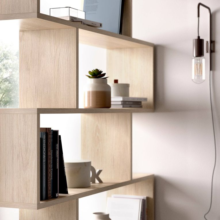 Libreria salvaspazio rovere 80x190h cm - As