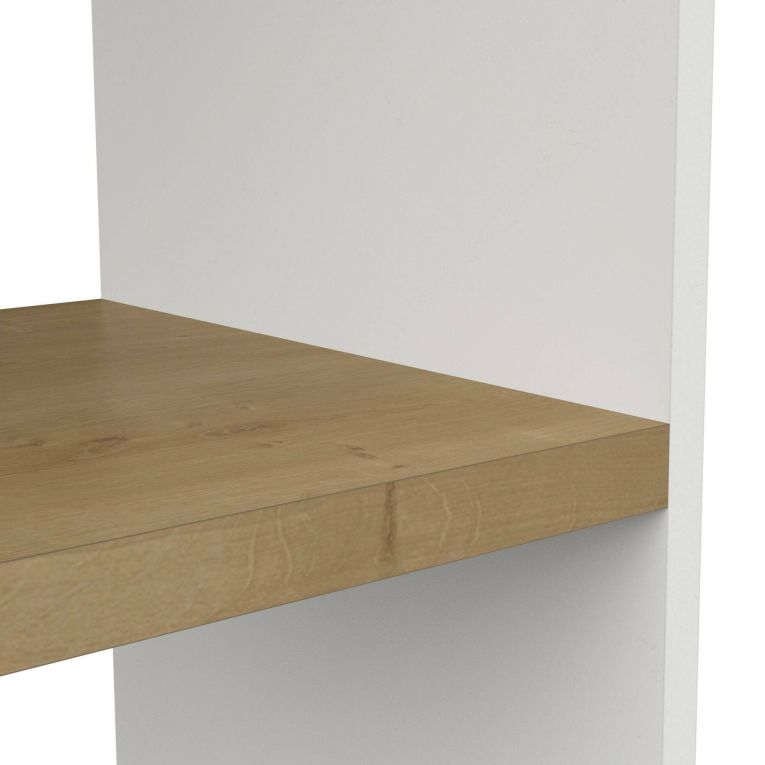 Libreria salvaspazio rovere e bianca 77x182h cm - Nisha