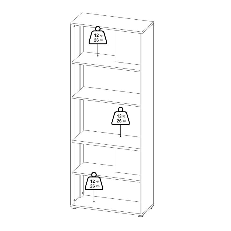 Libreria salvaspazio rovere e grigia 79x204h cm - MuGuiying