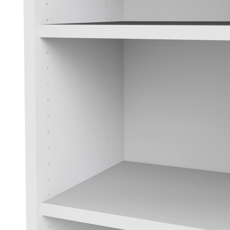 Libreria Stephane, Scaffale da ufficio, Mobile portalibri, Biblioteca, 89x40 h186 cm, Bianco