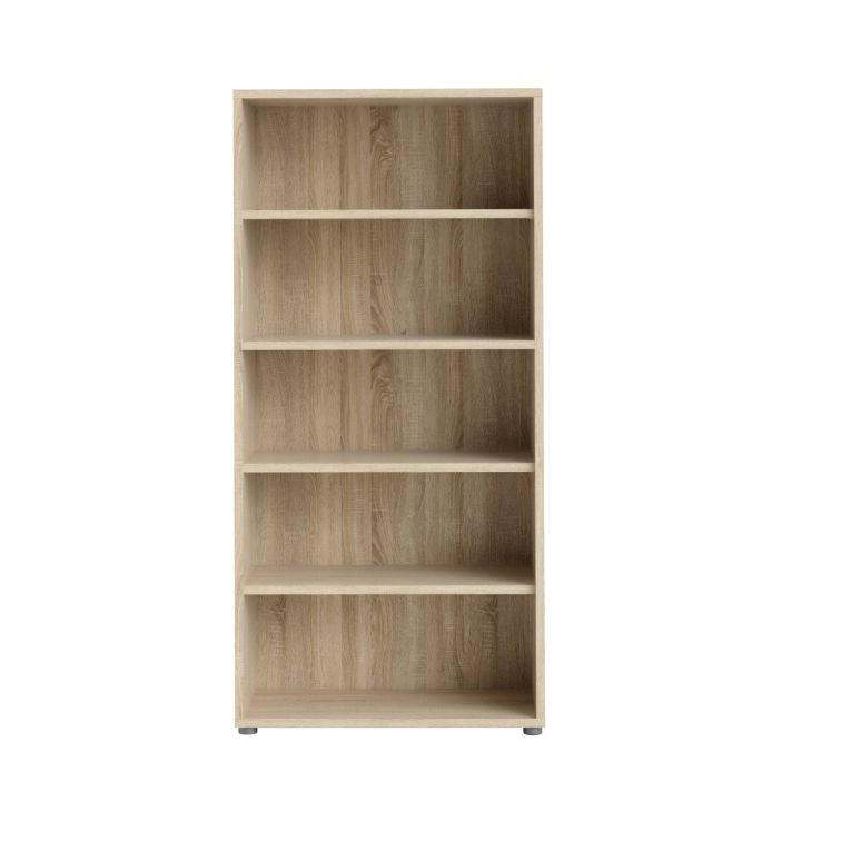 Libreria Stephane, Scaffale da ufficio, Mobile portalibri, Biblioteca, 89x40 h186 cm, Quercia