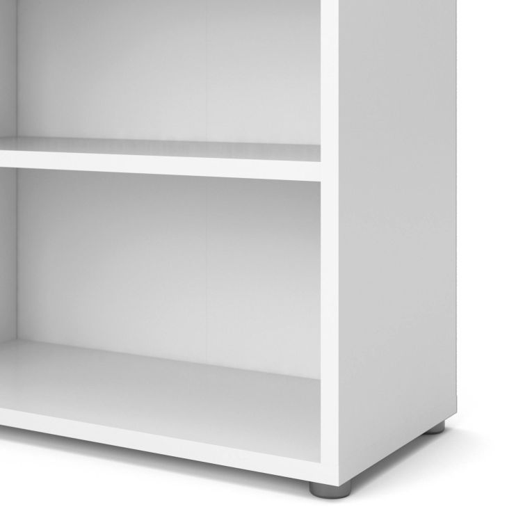 Libreria Suzanna, Scaffale da ufficio, Mobile portalibri, Biblioteca, 89x40 h222 cm, Bianco