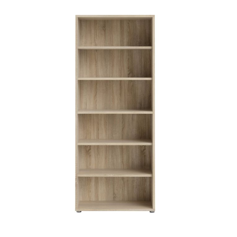 Libreria Suzanna, Scaffale da ufficio, Mobile portalibri, Biblioteca, 89x40 h222 cm, Quercia