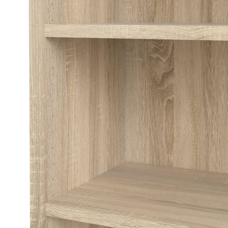 Libreria Suzanna, Scaffale da ufficio, Mobile portalibri, Biblioteca, 89x40 h222 cm, Quercia