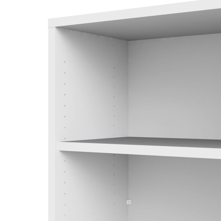 Libreria Sybille, Scaffale da ufficio, Mobile portalibri, Biblioteca, 89x40 h113 cm, Bianco