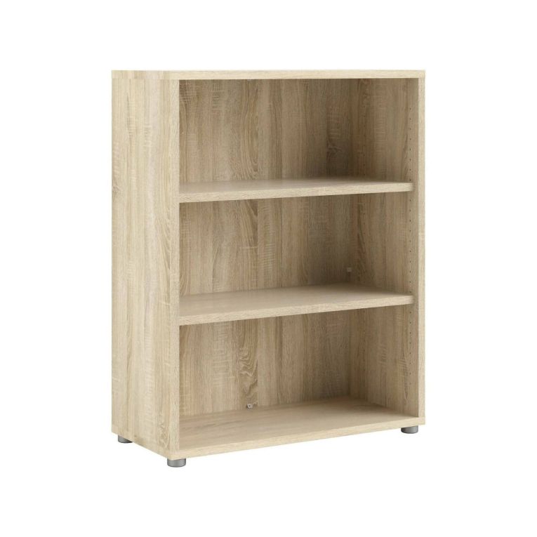 Libreria Sybille, Scaffale da ufficio, Mobile portalibri, Biblioteca, 89x40 h113 cm, Quercia