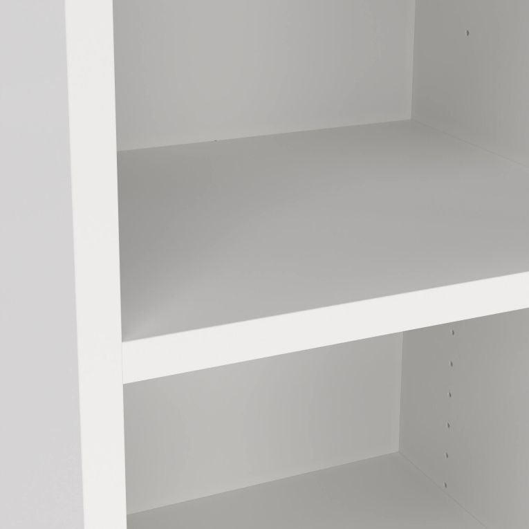 Libreria Sylvaine, Scaffale da ufficio, Mobile portalibri, Biblioteca, 40x47 h222 cm, Bianco