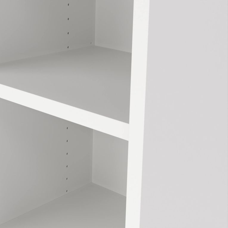 Libreria Theophane, Scaffale da ufficio, Mobile portalibri, Biblioteca, 40x47 h113 cm, Bianco
