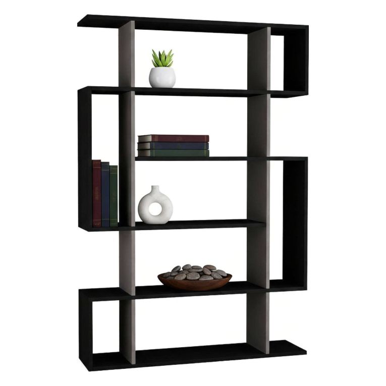 Libreria verticale antracite e beige 110x161h cm - Agamermis